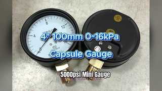 4" 100mm 0~16kPa precisione 1,6%. Manometri a capsula.