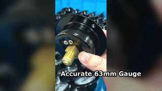 flangia anteriore,acciaio nero,attacco in ottone. Supporto per orso da 2,5" 63 mm 0~0,6 MPa,