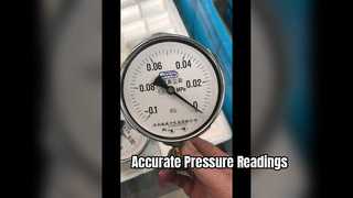 4" 100mm, -01~0Mpa Cassa cromata, vacuometro