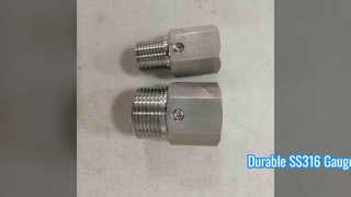 Manometro a membrana SS316 1/2 NPT