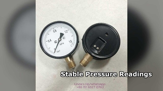 Cassa in acciaio nero da 4" 100 mm, interni e filettatura in ottone, quadrante verticale da 0~1,6 MPa.M20*1,5.