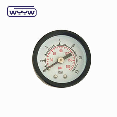 Cassa in plastica Dual Scale Vacuum Pressure Gauge Montaggio posteriore 1 1/2 &quot; 40MM -1bar-0bar Cassa in acciaio