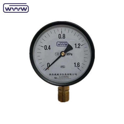 Cassa in acciaio nero Misuratore di pressione dell'acqua Gas naturale MPa Bar Psi Misuratore di pressione dell'acqua