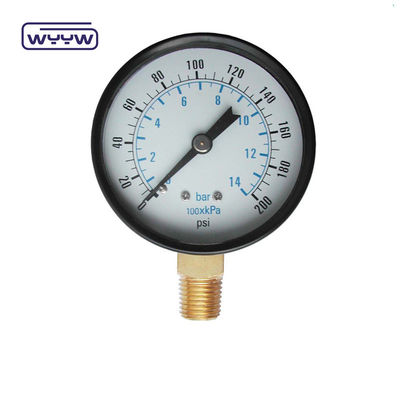 WYYW cassa di ferro da 100 mm MS manometro di connessione inferiore 16bar