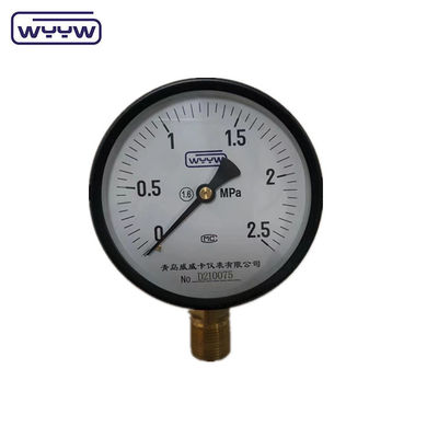 Manometro di pressione per tubi d'acqua fabbrica 100mm 4 pollici M20X1.5 acciaio nero prezzo economico manometro 20 psi