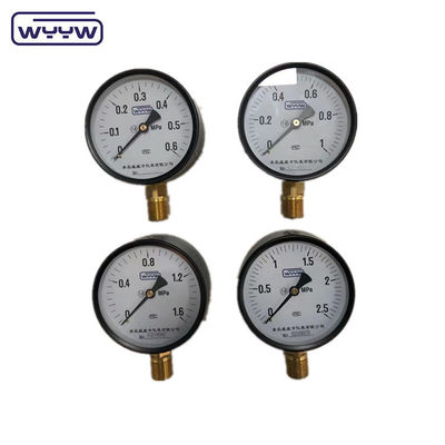 Manometro di pressione per tubi d'acqua fabbrica 100mm 4 pollici M20X1.5 acciaio nero prezzo economico manometro 20 psi