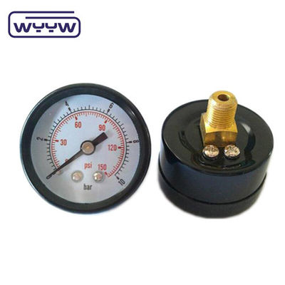 Montaggio posteriore assiale OEM disponibile bar psi manometro a doppia scala 2&quot; manometro di pressione della sospensione d'aria da 50 mm
