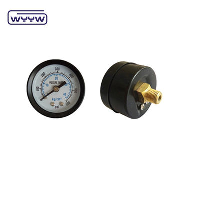 40 mm Bar assiale Psi pompa d'aria manometro di pressione montato sul retro