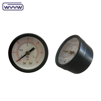 40 mm Bar assiale Psi pompa d'aria manometro di pressione montato sul retro