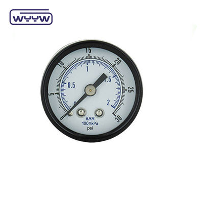 40 mm Bar assiale Psi pompa d'aria manometro di pressione montato sul retro