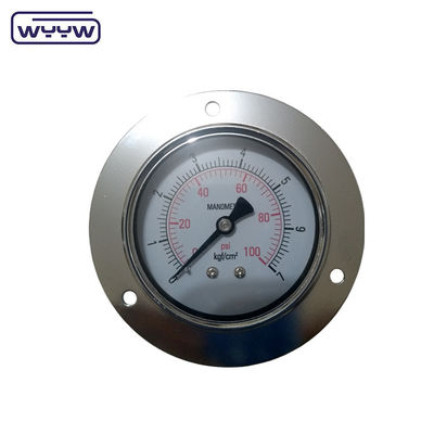4&quot; Manometro d'aria Frontale Flange Pressure Gauge Montaggio posteriore