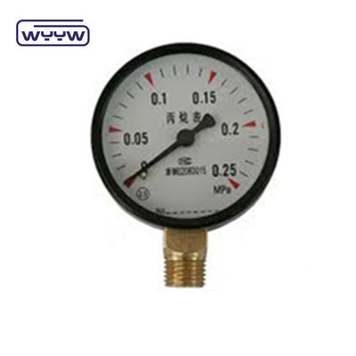 Misuratore di pressione dell'economia in acciaio nero 60 mm Misuratore di pressione del gas naturale e del GPL
