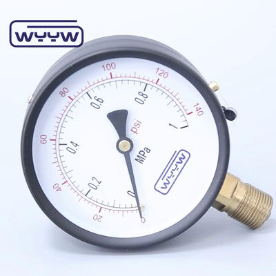 Manometro di pressione da 4 pollici a doppia barra di scala e pressometro ad acqua-aria secca psi M20X1.5 o G1/2