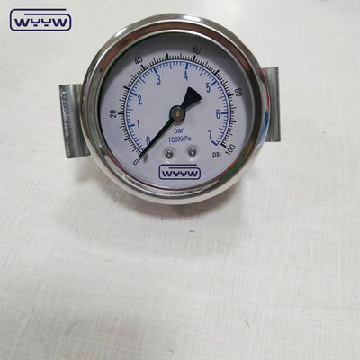 manometro di pressione idraulico industriale in acciaio inossidabile riempito di liquido con manometro di pressione 1500psi
