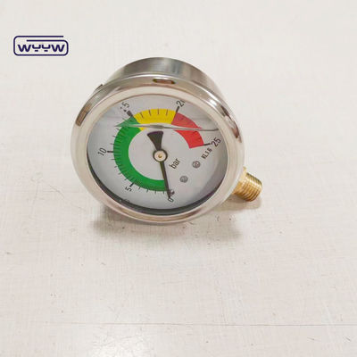 Omologazione CE EN837-1 Glicerina riempimento di olio idraulico 0-25 bar G1/4&quot; colorometro di pressione riempito di olio