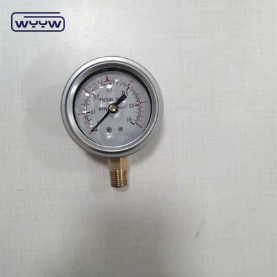 oem per manometro di pressione industriale penumatico 1/4&quot;G connessione radiale liquido riempito bar manometro di pressione 2.5&quot;
