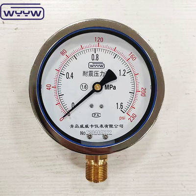 Nuovo prodotto, bajonetta con custodia cromata 1/2&quot; bsp barra di ingresso radiale psi 4&quot; manometro manometro riempito di glicerina