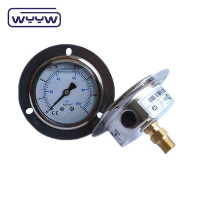 Resistenza agli urti Precise 150 Psi Hydraulic Pressure Gauge Oil 400 Bar With Front Flange