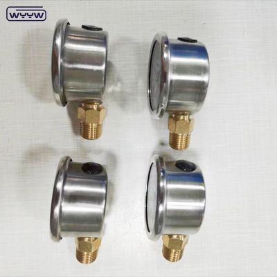 40 mm quadrante ss304 cassa puntatore tipo tubo borodon verticale 0-10bar / psi manometro di pressione riempito di olio 1-1/2