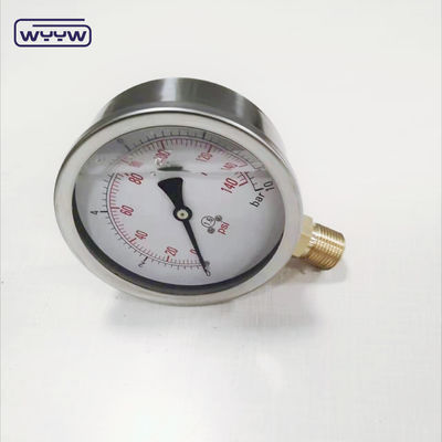 Manometro di pressione liquido Qingdao Ningbo esportazione 0-350 bar manometro