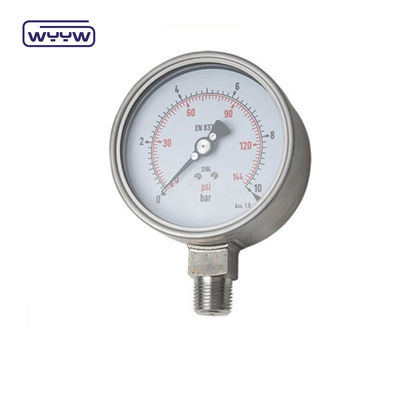 2.5&quot; ss cassa connessione radiale contatore di pressione riempito di liquido