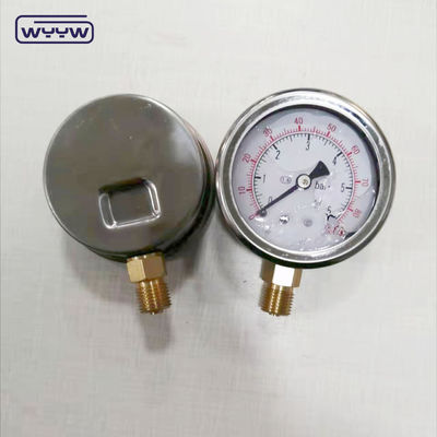 Acciaio inossidabile 63 mm connessione radiale olio di glicerina riempito 600 bar manometro idraulico