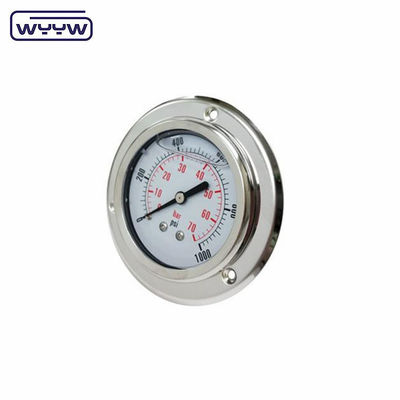 flange 63mm a doppia scala resistente agli urti grado 2,5% manometro di precisione manometro idraulico 16 barre
