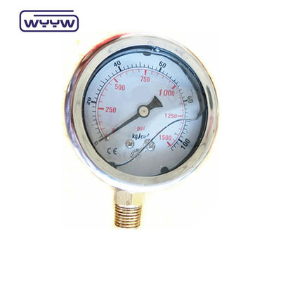 Indicatore di pressione di connessione inferiore NPT da 1/8&quot; Indicatore di pressione dell'olio da 1,5&quot; da 40 mm