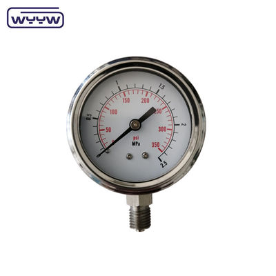 misuratore di pressione pieno di liquido con flange posteriore