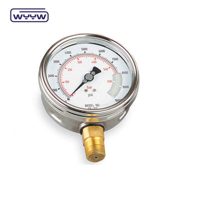 Manometro di pressione liquido Qingdao esportazione 0-350 bar manometri