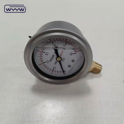63mm 2.5&quot; idraulico a prova di urti in acciaio inossidabile oleo riempito manometro
