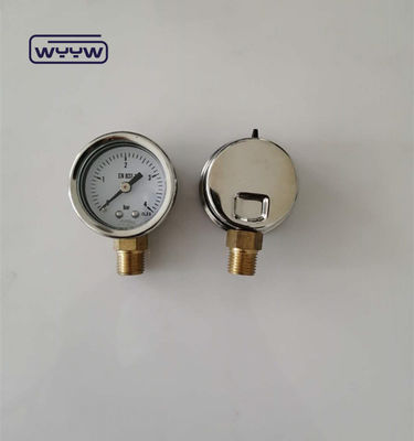 SS Case Gas Test Pressure Gauge 40mm Dimensione del quadrante Montatura posteriore