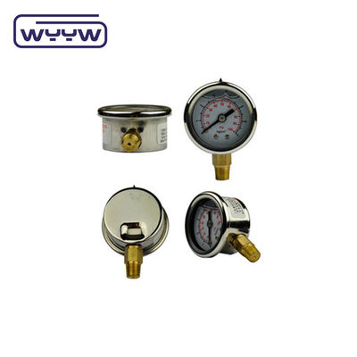SS Case Gas Test Pressure Gauge 40mm Dimensione del quadrante Montatura posteriore