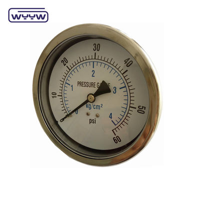 Manometro di pressione anti-vibrazione per olio assiale da 100 mm