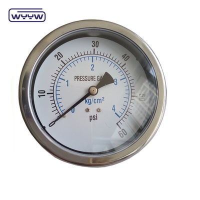 Manometro di pressione anti-vibrazione per olio assiale da 100 mm