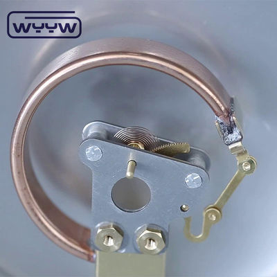 100 mm filo di olio cromato tubo di Bourdon tipo manometro di pressione monte inferiore