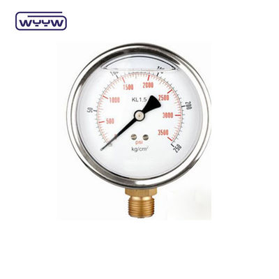 Misuratore di pressione della pompa di fango riempita di liquido da 4&quot; Monte inferiore 1,6% di precisione