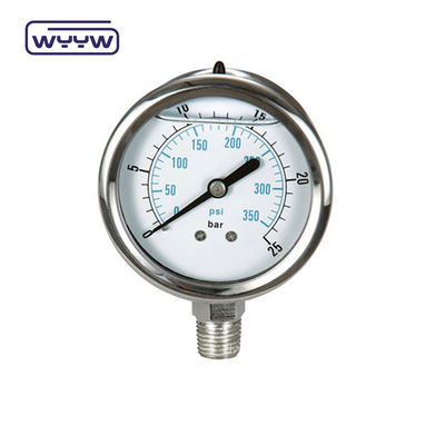 Dietro Glicerina resistente agli urti Jack idraulico Pressure Gauge gamma personalizzata
