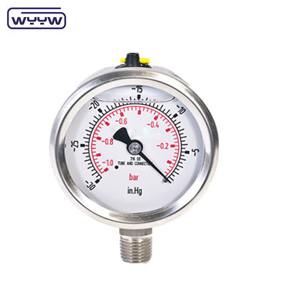 Dietro Glicerina resistente agli urti Jack idraulico Pressure Gauge gamma personalizzata