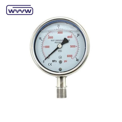 Dietro Glicerina resistente agli urti Jack idraulico Pressure Gauge gamma personalizzata