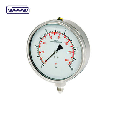Dietro Glicerina resistente agli urti Jack idraulico Pressure Gauge gamma personalizzata