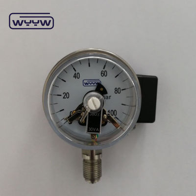 fabbrica di alta qualità direttamente fornire 60mm in acciaio inossidabile contatto elettrico contraente manometro di pressione