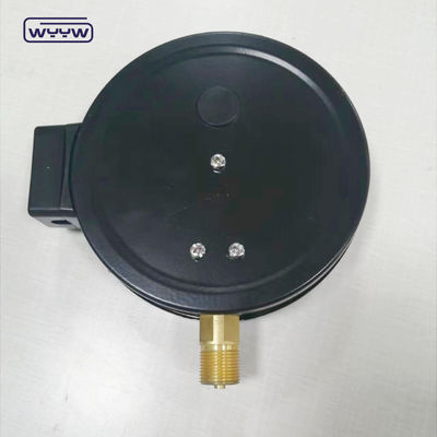 1.6MPa cassa in acciaio nero 1/2&quot;bsp M20X1.5 6 pollici contatto elettrico manometro di pressione a doppia scala prezzo