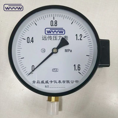 1.6MPa cassa in acciaio nero 1/2&quot;bsp M20X1.5 6 pollici contatto elettrico manometro di pressione a doppia scala prezzo