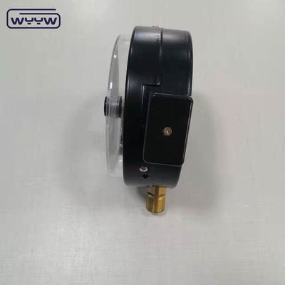 1.6MPa cassa in acciaio nero 1/2&quot;bsp M20X1.5 6 pollici contatto elettrico manometro di pressione a doppia scala prezzo