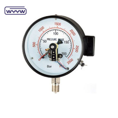 NO+NO Cassa in acciaio nero 1.6MPa 100mm 380V Manometro di contatto elettrico Manometro di pressione AC