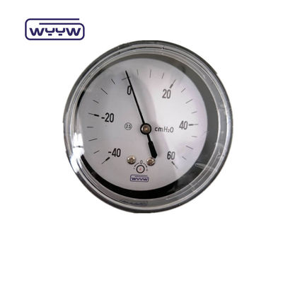 63 mm mmh2o Mbar assiale Manometro manometro di pressione con cassa SS304