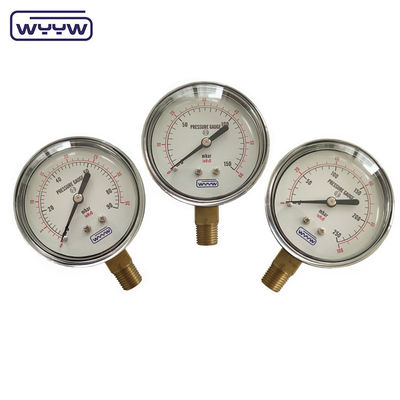 63mm Capsula Bellows mbar Durable Eccellente composto atmosferico Bellows Pressure Gauge
