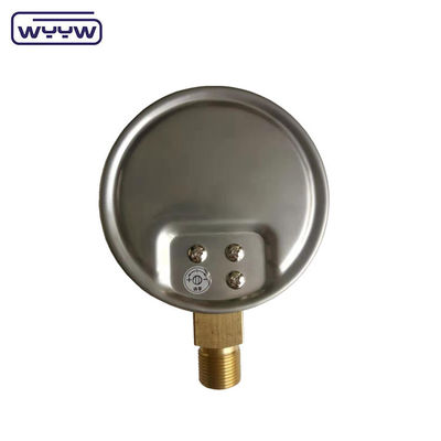 China fabbrica manometro di pressione capsula 100 mm mbar ss cassa di ottone connessione 1/2 &quot;bsp cmh2o manometro a bassa pressione