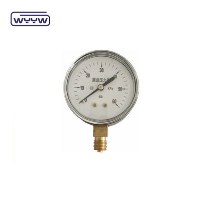 Bellows Tipo Capsula Manometro di pressione 63mm InH2O Manometro 100 Mbar